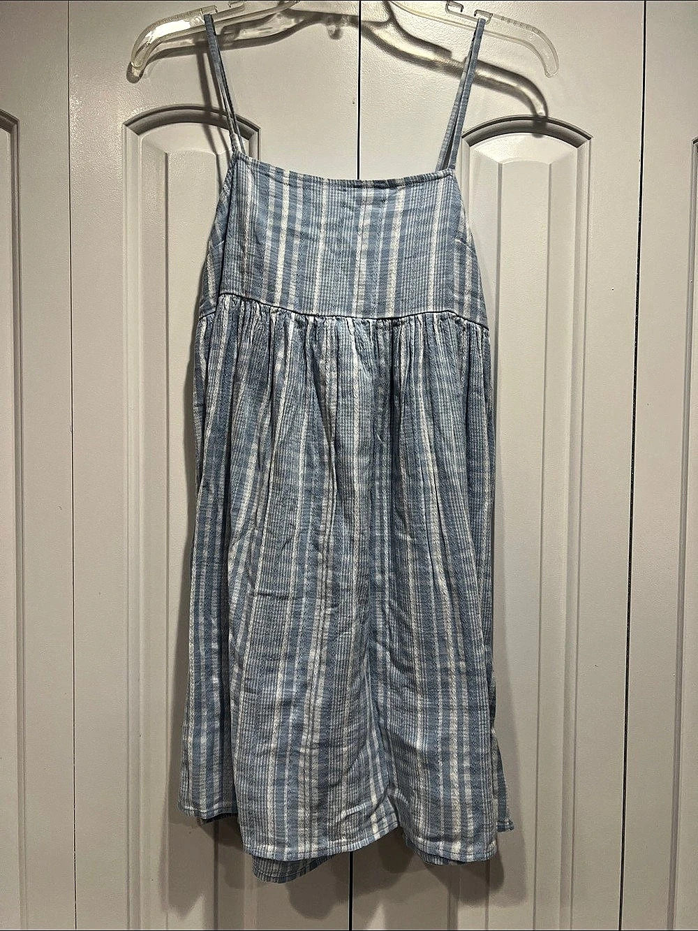 American Eagle Blue White Striped Tie-Back Mini Dress XS
